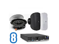 Комплекты акустики для помещений 130–150 м² (8 динамиков)